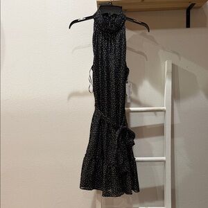 Taylor Black and White Polka Dot Midi Dress